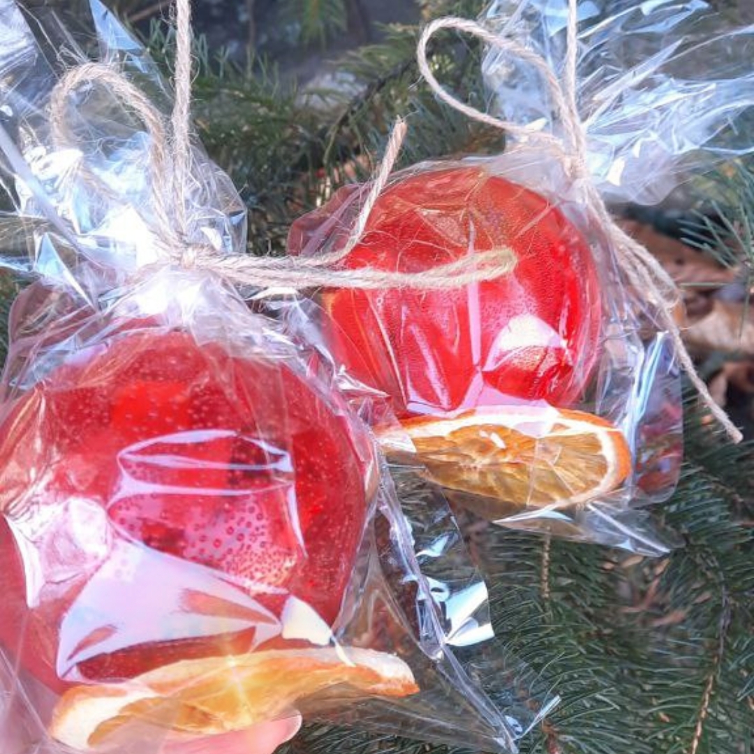 Mulled wine ingredients and preparation, styled with festive decor