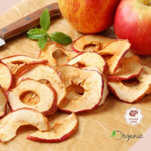 Dried apple slices, perfect for tea, snacks, or festive decorations.