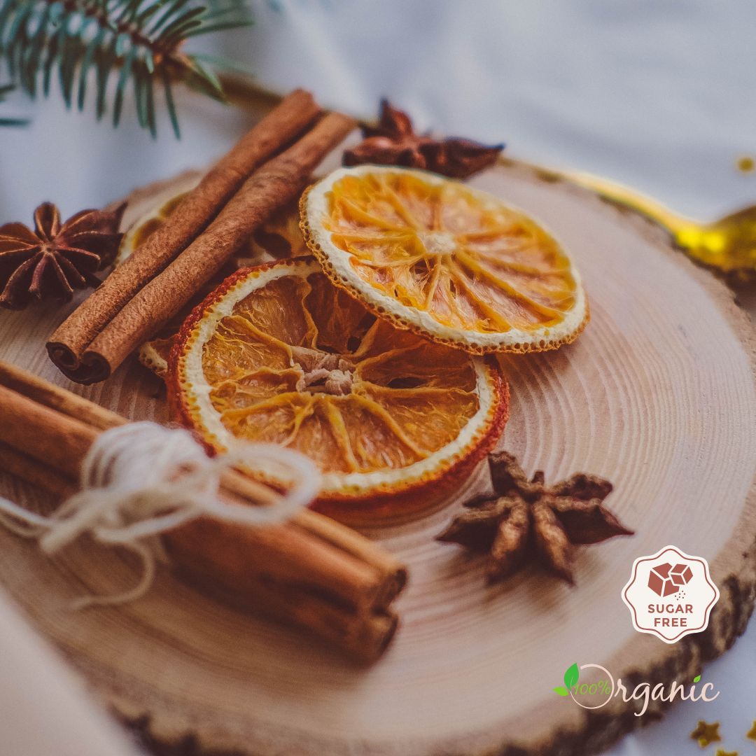A festive arrangement of dried orange slices, perfect for tea, mulled wine, or holiday decor.